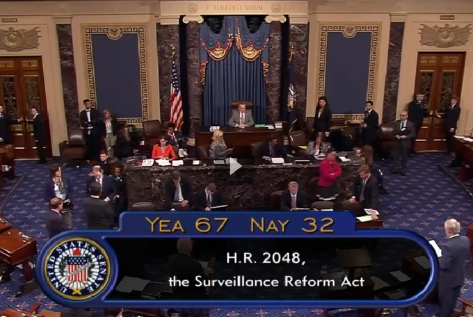 The US Senate passes the USA Freedom Act