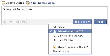 Facebook Cartoon: Sharing info with CIA